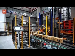 18,000 BPH পানীয় এসেপটিক লাইনের জন্য এক-লেন গ্যান্ট্রি প্যালেটিজার