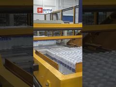 Dual-channel gantry palletizer for a 42,000 BPH bottled water production line