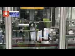 54,000 bottles per hour aseptic line equipped with two Peiyu high-speed sleeve labeling machine