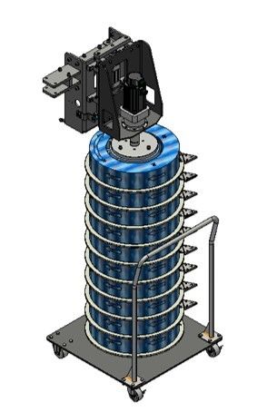 Multi Roll Prefabricated Splicing Loading Trolley For Sleeve Labeler And Hot Glue Labeler