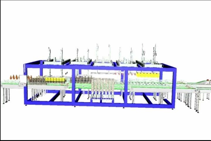 Liquor Gift Box Case Packing Machine Compact Case Packer For Water Production Line