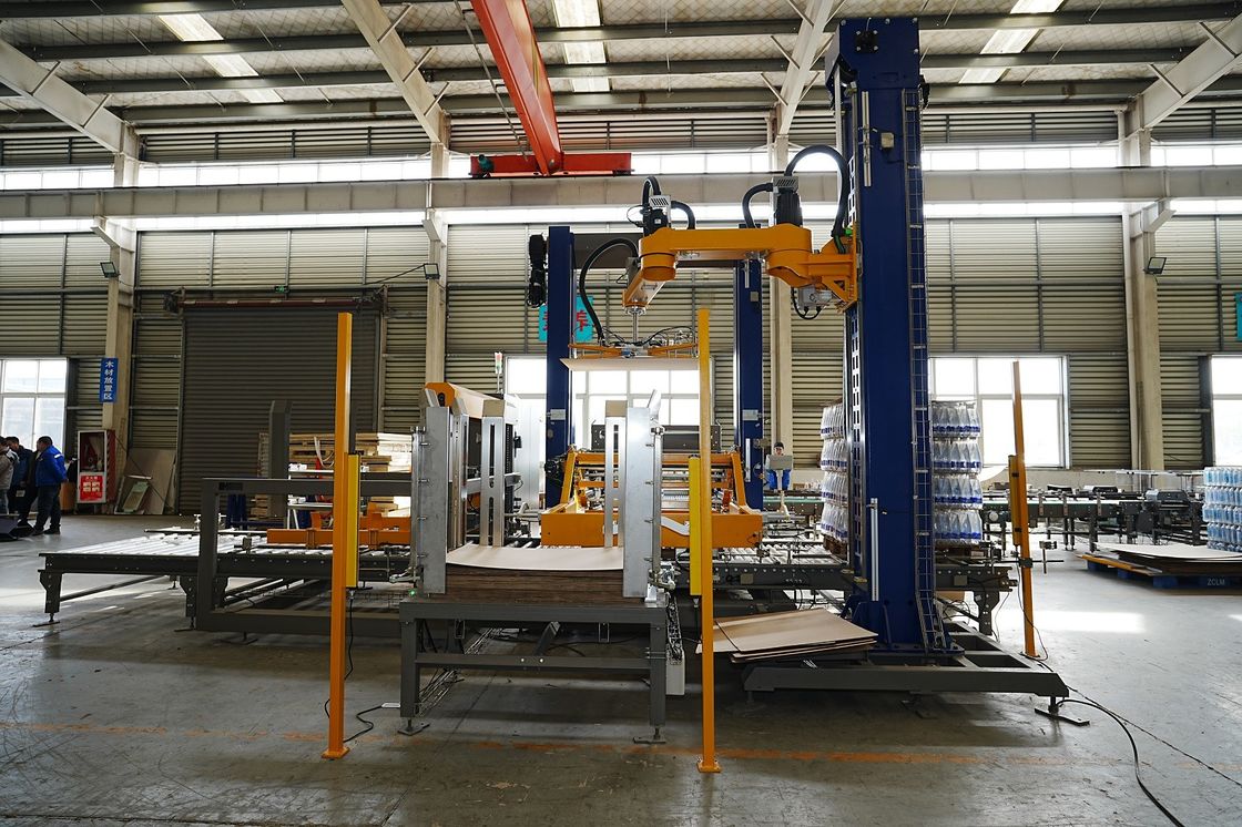 High Speed Fully Automatic Double Channel Gantry Palletizer + Paper Separator For Russian Customers
