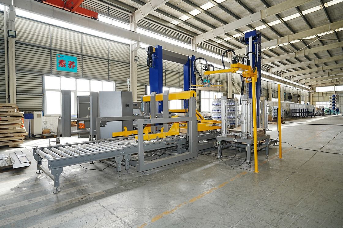 High Speed Fully Automatic Double Channel Gantry Palletizer + Paper Separator For Russian Customers