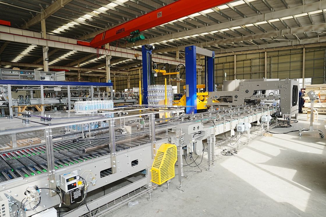 High Speed Fully Automatic Double Channel Gantry Palletizer + Paper Separator For Russian Customers