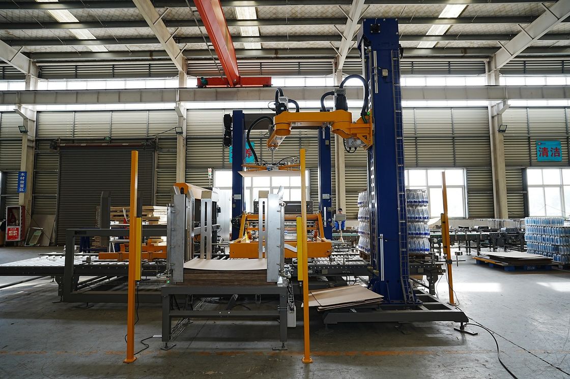 High Speed Fully Automatic Double Channel Gantry Palletizer + Paper Separator For Russian Customers