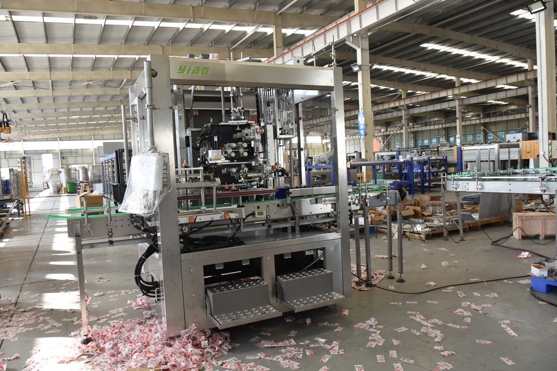 Fully Automatic High Speed Shrinking Sleeve Labeling Machine 72000BPH For Wahaha Group's Square PET Bottle Beverage Production Line