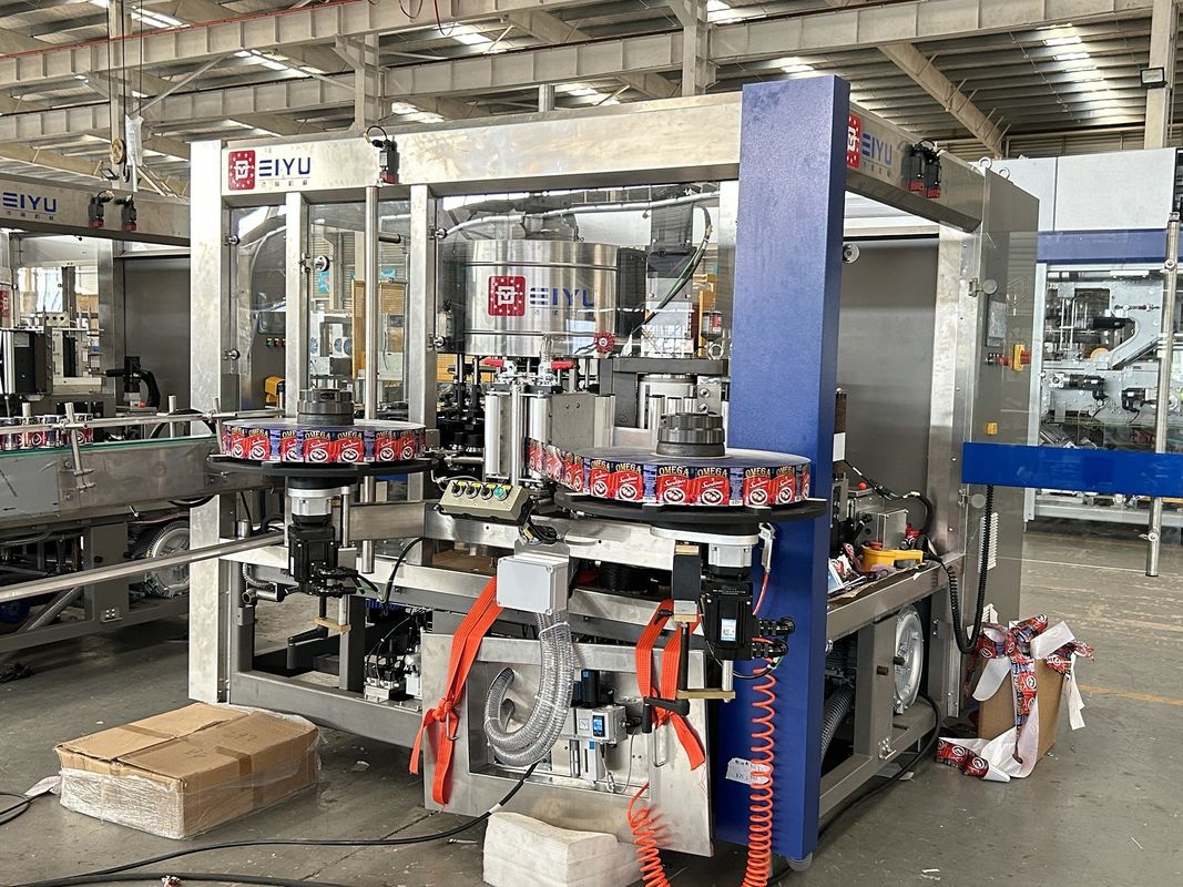OEM High Speed Hot Melt Adhesive Labeling Machine For Canned Seasoning Production Line Exported To Venezuela