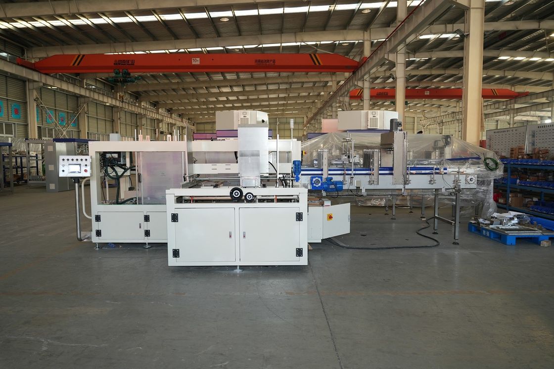 Customized Low Speed Drop Type Wrap Around Packer For Saudi Arabia Bottled Water Production Line