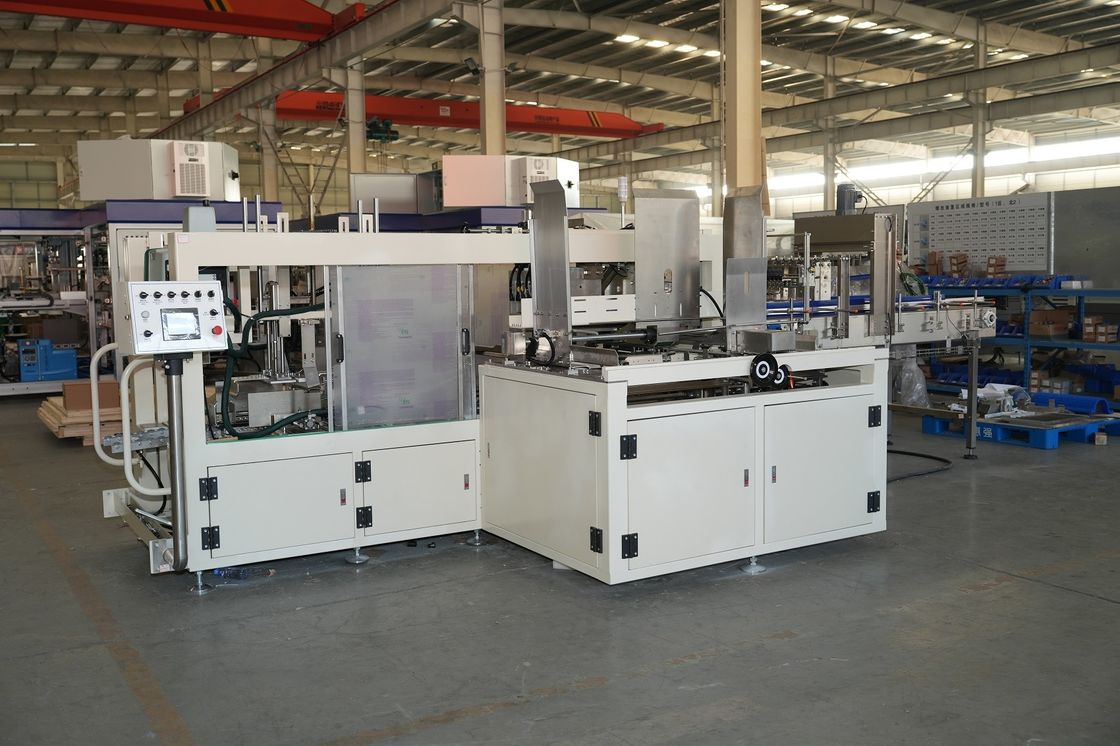 Customized Low Speed Drop Type Wrap Around Packer For Saudi Arabia Bottled Water Production Line