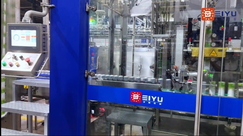 22000 Cans / hour Can Sleeve Labeling Machine Can Sleeve Labeler For Vietnam Coconut Water Beverage Production Line Customer Site
