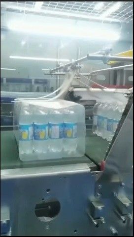 60 Packs Per Minute Shrink Wrapper For 500ml Bottled Salt Soda Production Line Customer Site