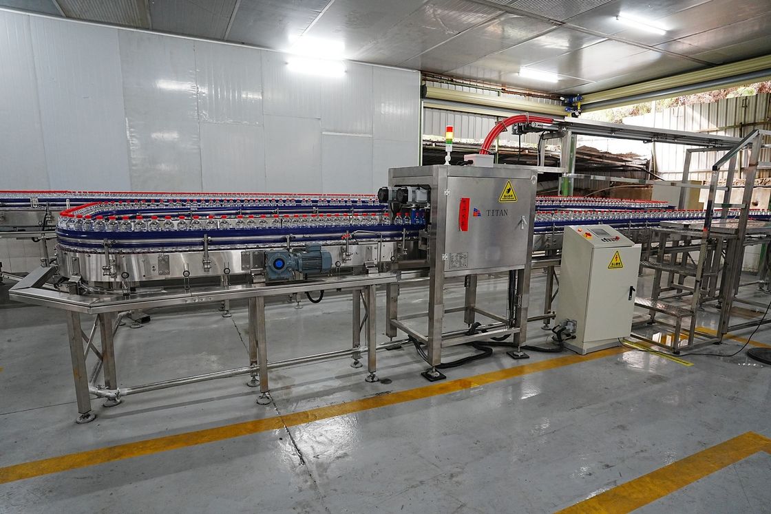 Bottle Conveyor System Conveyor Line For 24000BPH Bottled Water Production Line