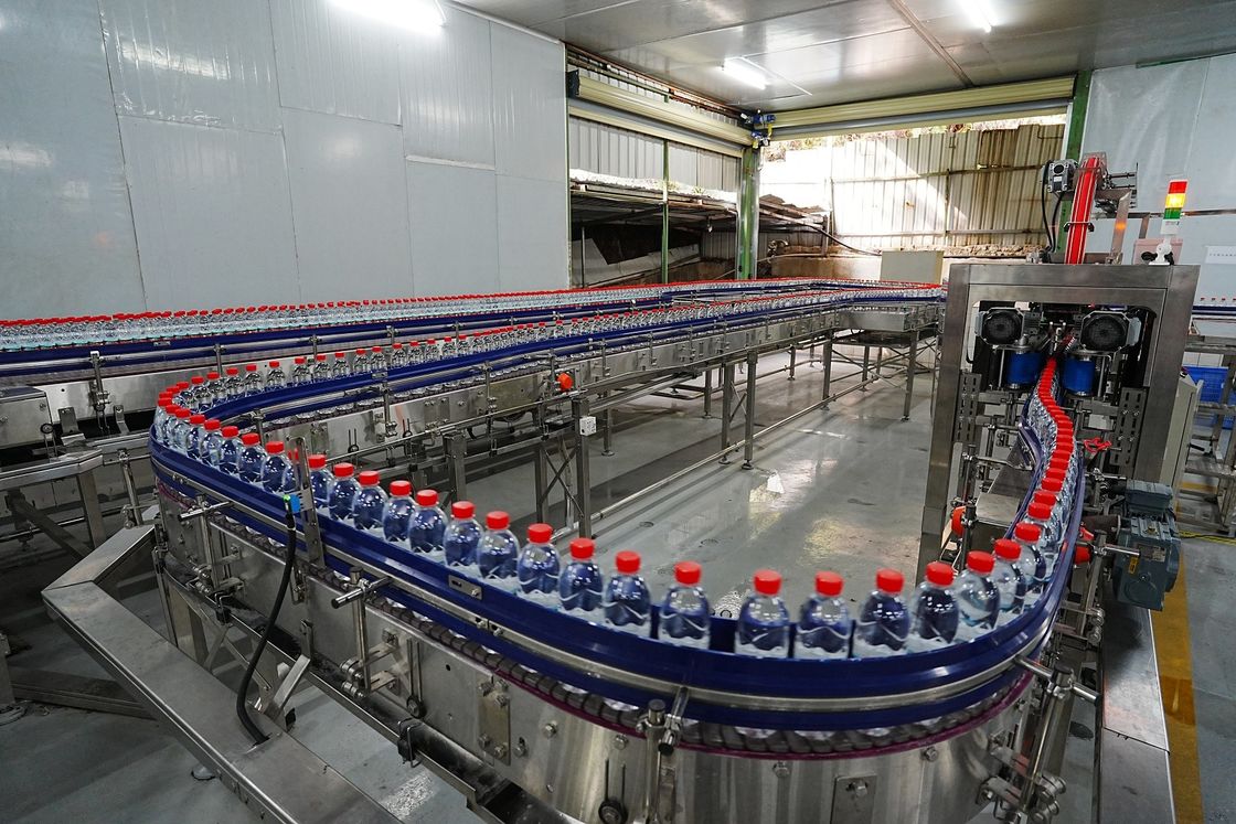 Bottle Conveyor System Conveyor Line For 24000BPH Bottled Water Production Line