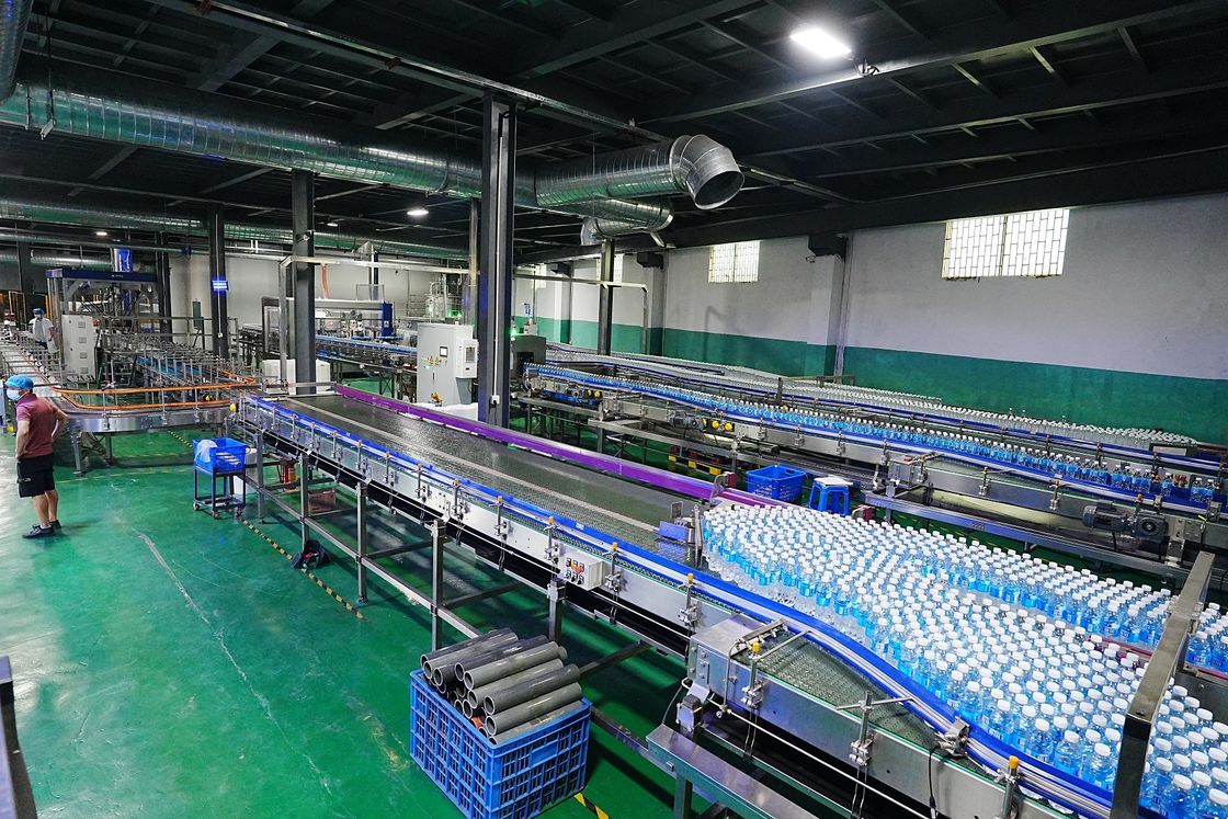 Dynamic Buffer Platform Conveyor System For 60000BPH Bottled Water Production Line