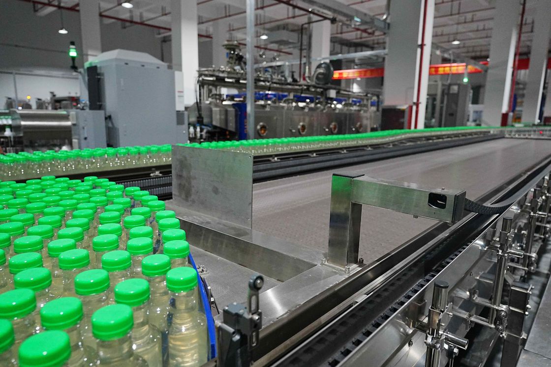Dynamic Buffer Platform Conveyor Line For Bottled Water Production Efficient Flexible