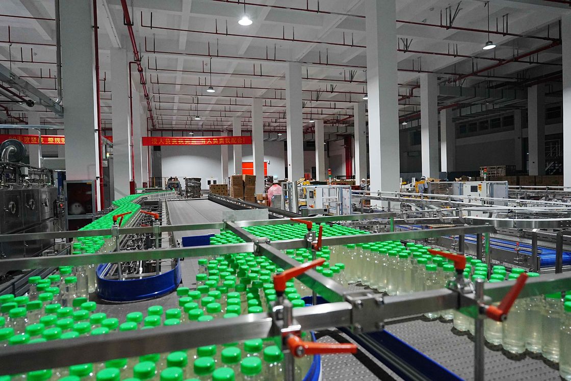 Dynamic Buffer Platform Conveyor Line For Bottled Water Production Efficient Flexible