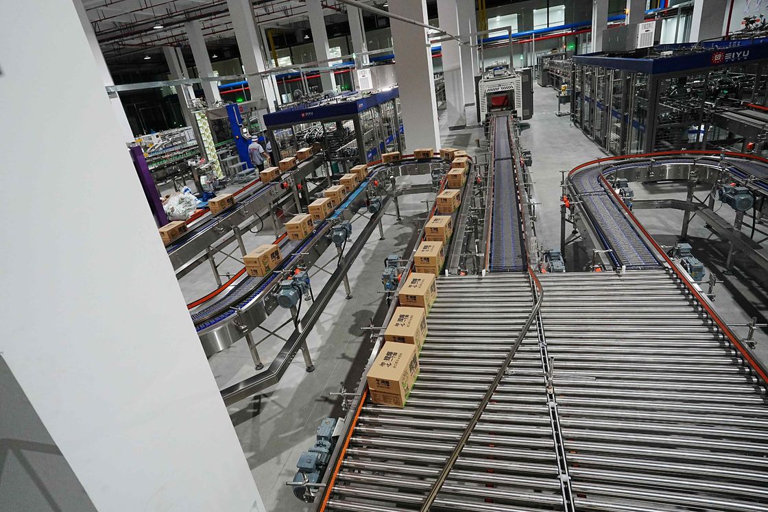 Case Conveying System For 18,000 BPH Beverage Aseptic Complete Line High Efficiency Packaging Solution
