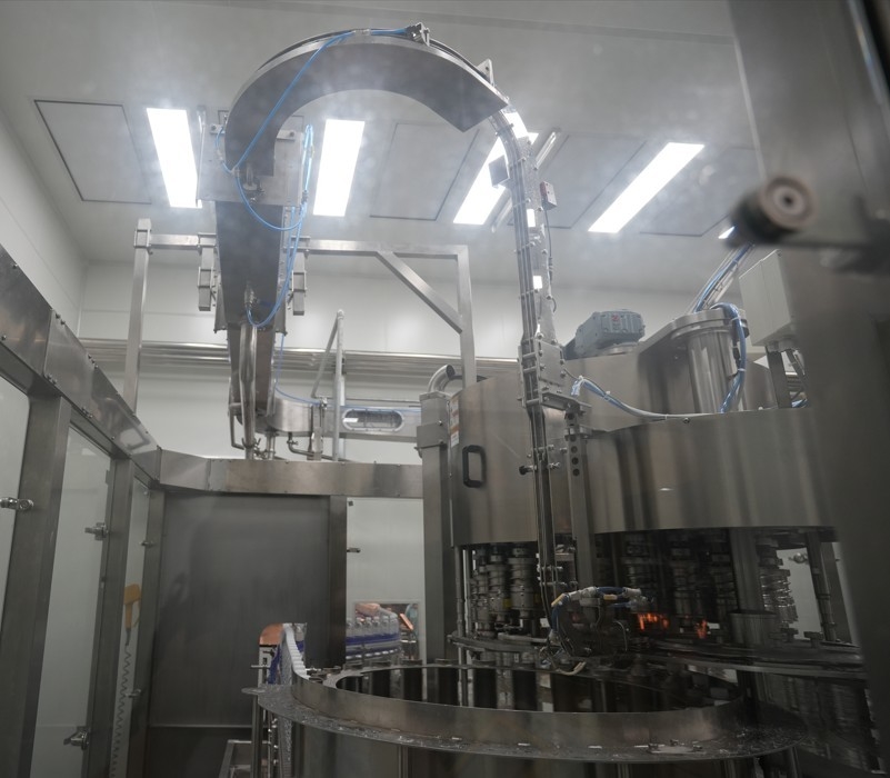 High-speed Rotary Cap Washer For Bottling Line For 60,000 BPH Bottled Water Production Lines