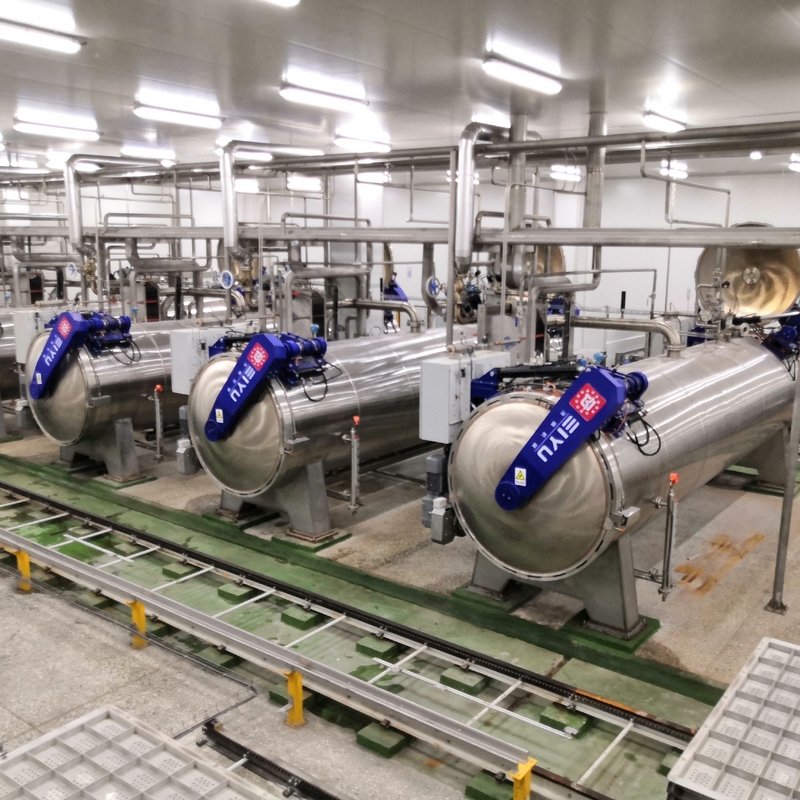 OEM Fully Automatic Sterilization Steam Retort For Food Production Line