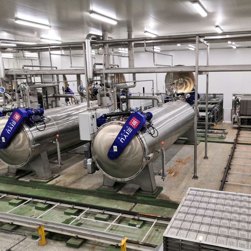 OEM Fully Automatic Sterilization Steam Retort For Food Production Line