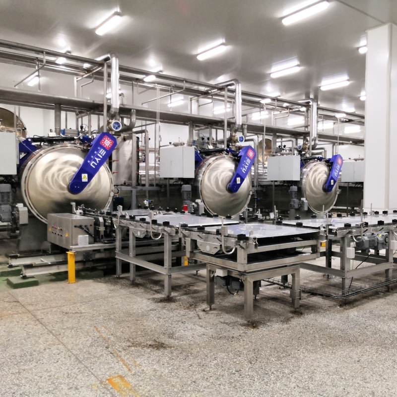 OEM Fully Automatic Sterilization Steam Retort For Food Production Line