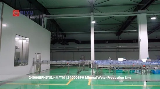 28,000 Bph Full Automatic Bottled Water Packaging Line for 100-2000ml Containers with 6000-72000bph Capacity