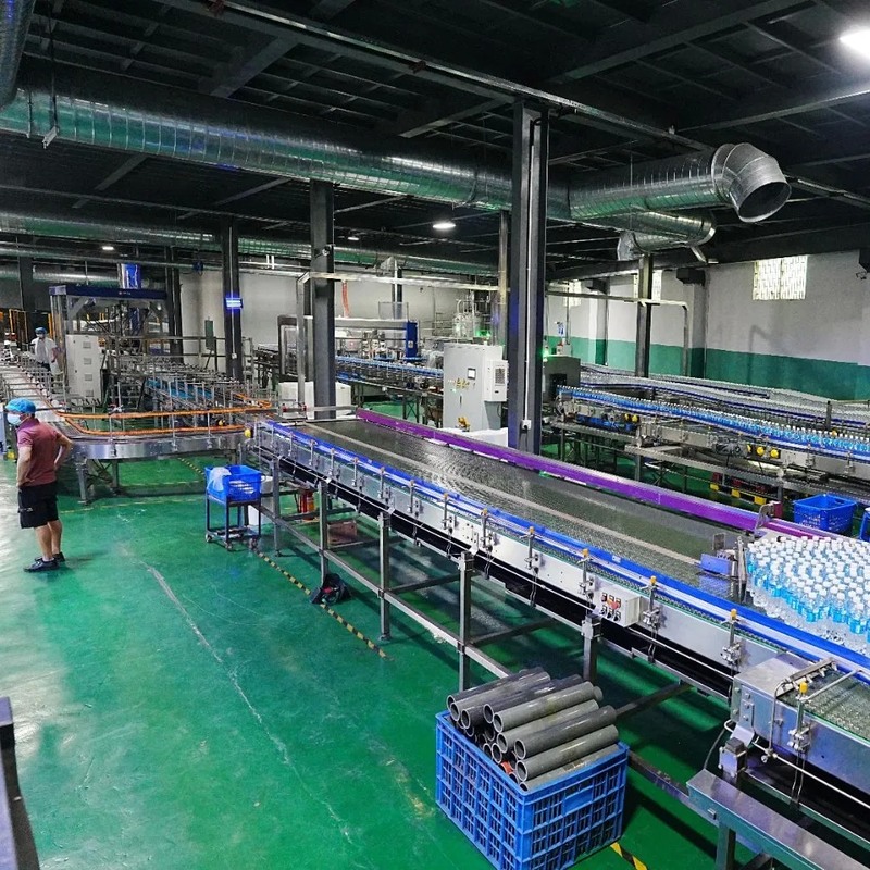 26,000 Bph Salty Soda End of Line Packaging Machine with Mildew Proof Packaging for Beverage Production