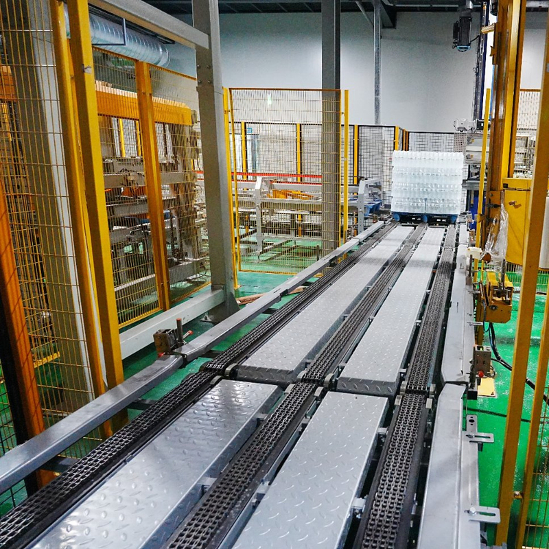 3000 Bph Full Automatic Barrel Water End of Line Secondary Packing Machine with Hot Melt Adhesive Labeling for 100-2000ml Bottles