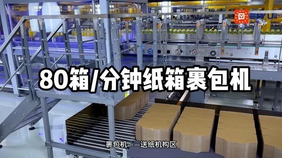 80 Cases Per Minute Glass Bottle Wrap Around Case Packer for Juice Production Line