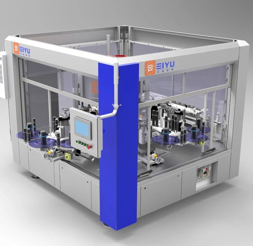 High-Speed Hot Melt Labeller for PET Bottles with Siemens PLC and Pneumatic Lifting Structure 24000-60000BPH