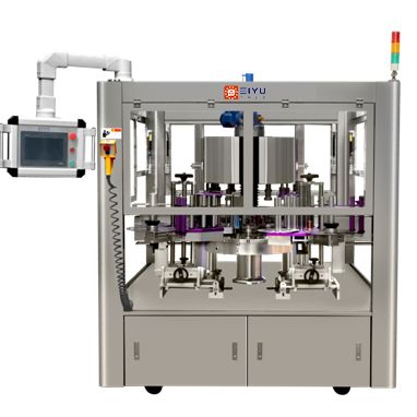 High-Speed Hot Melt Labeller for PET Bottles with Siemens PLC and Pneumatic Lifting Structure 24000-60000BPH