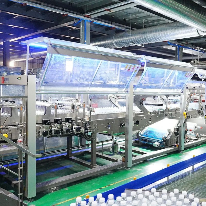 Automatic High Capacity Shrink Packer with Electronic Speed Control for Food and Beverage Packaging