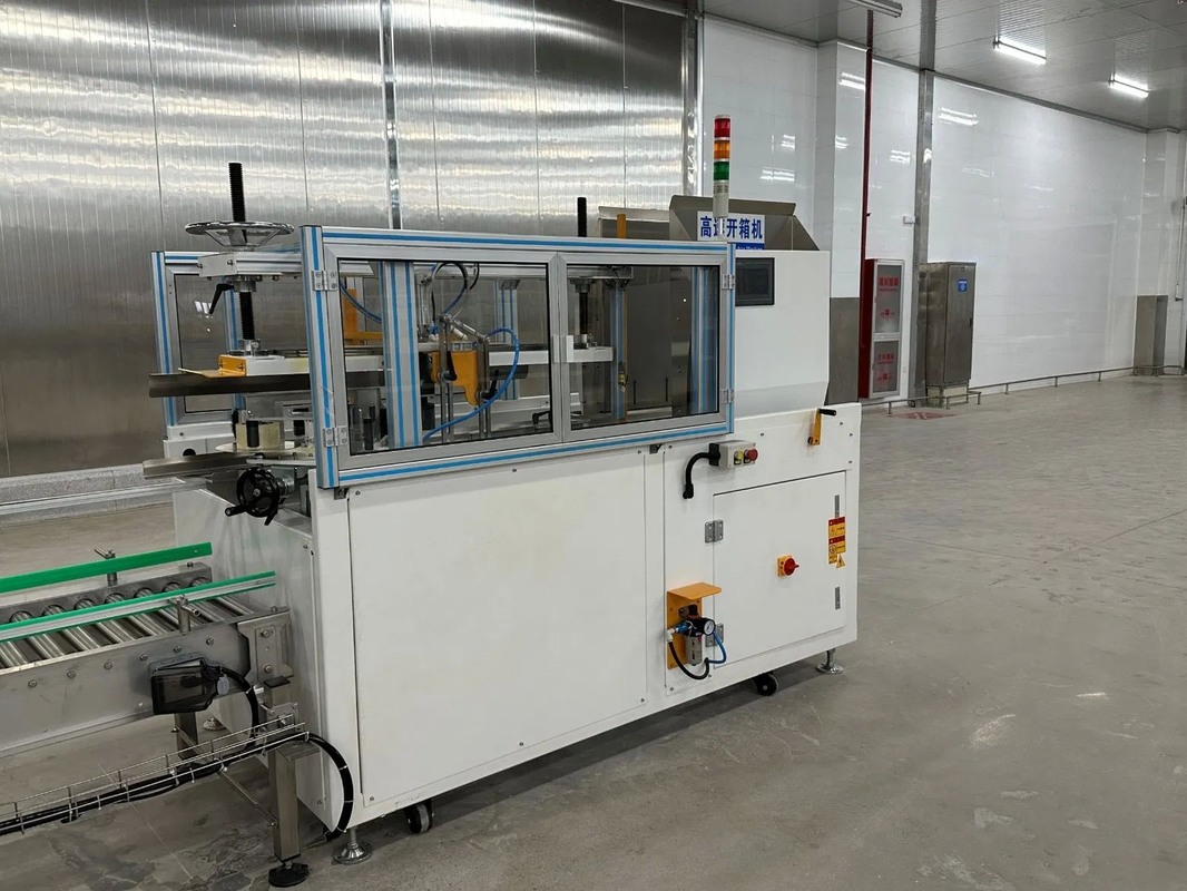 Automatic Case Opener Machine with 5-90 Cases/Min Capacity and Stainless Steel Construction for Stable Performance