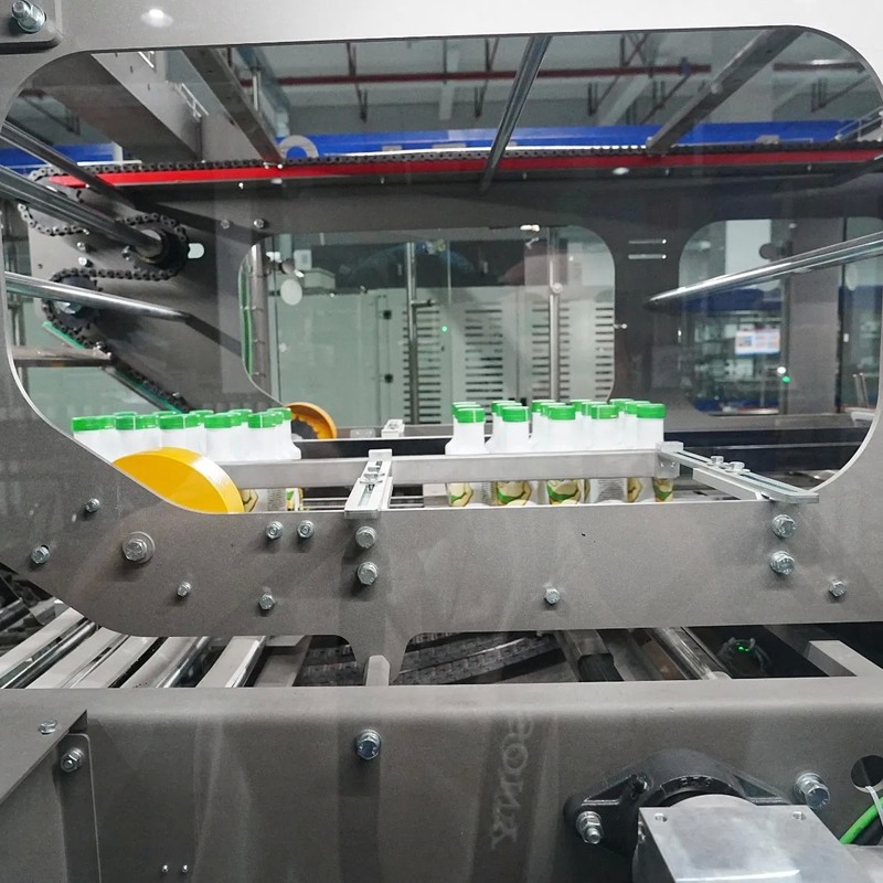 Fully Automatic Drop Type Wrap Around Case Packer with Mechanical Stretch for Chemical Industry