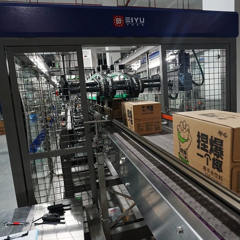 Fully Automatic Wrap Around Case Packer 18kw for Beverage Production Line with Customized Bottles and PET/PE/PP Bottles