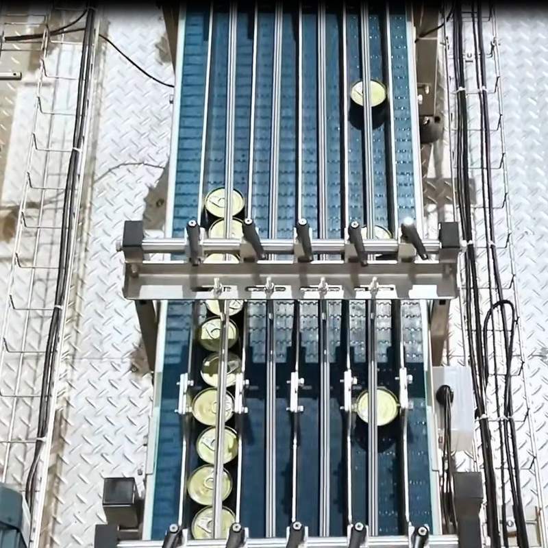 FDA-Compliant Can Lane Divider with High-Speed Accuracy and Industry 4.0 Interfaces for Efficient Sorting