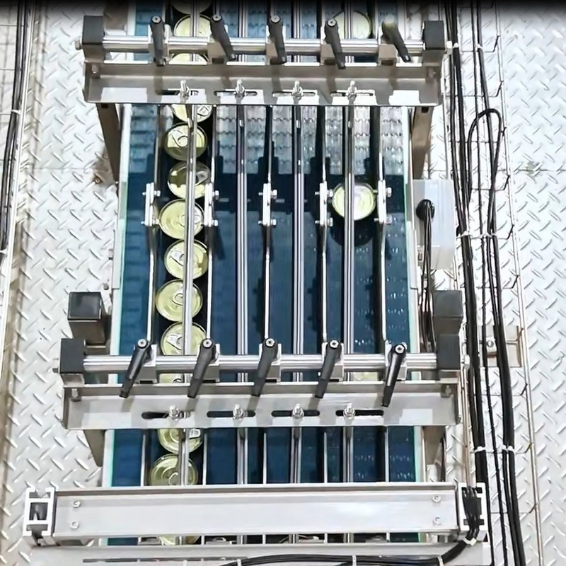 FDA-Compliant Can Lane Divider with High-Speed Accuracy and Industry 4.0 Interfaces for Efficient Sorting