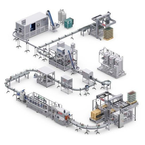 Automatic Juice Filling Machine Line 8000-60000bph with Stainless Steel 304 and Siemens PLC Control