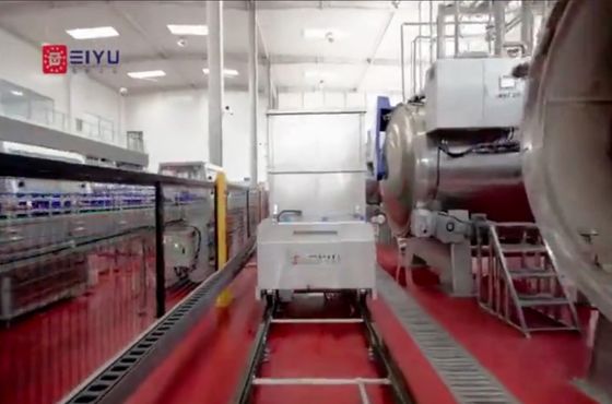 Fully Automatic Cage Trolley Conveyor Belt System For Glass Plastic Bottles