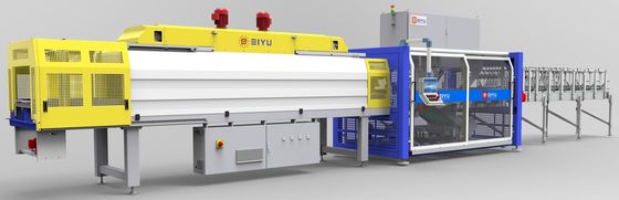 Dual Channel Heat Automatic Shrink Packaging Machine For Plastic Bottle Wrapping