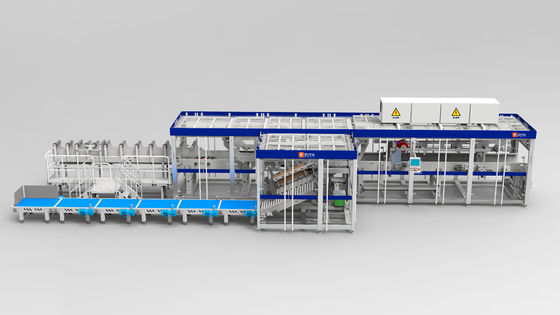 24000BPH Narrow Edge Wraparound Case Packer Machine High Speed Packaging