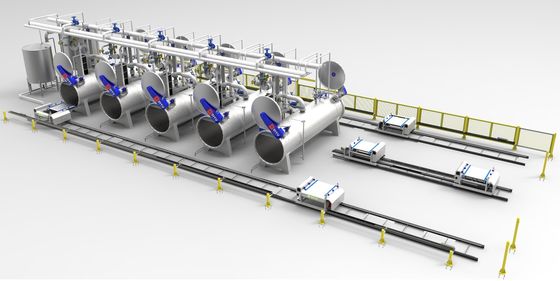 Fully Automatic Water Spray Sterilization Steam Retort Technology In Food Double Door