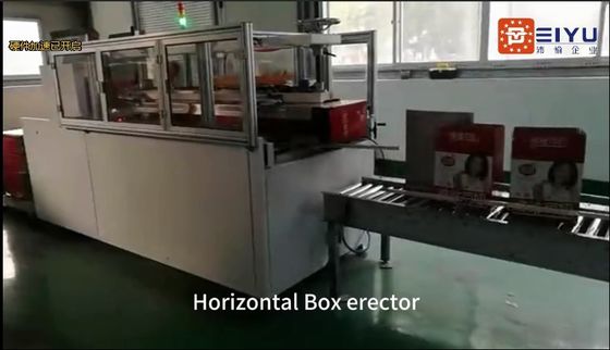 Horizontal Cardboard Carton Case Box Erector Machine 220V 1kW