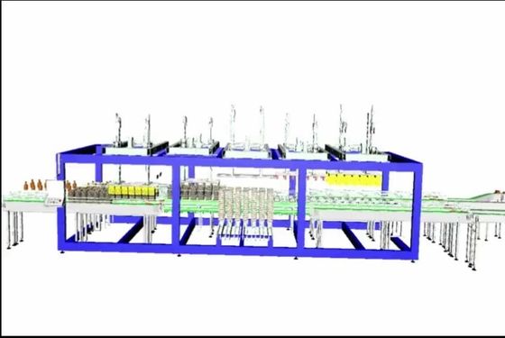 Liquor Gift Box Case Packing Machine Compact Case Packer For Water Production Line