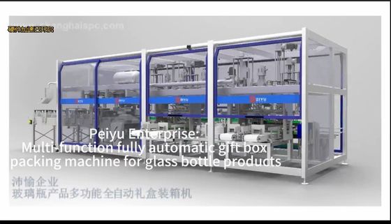 Fully Automatic Robotic Tray Case Packaging Machine For Glass Bottle