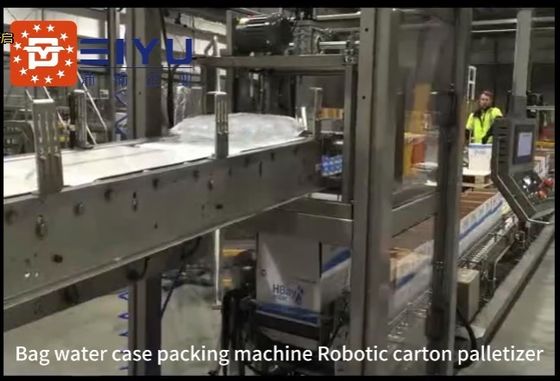 Bag Water Robotic Packaging Machinery Carton Palletizer Bottle Case Packer
