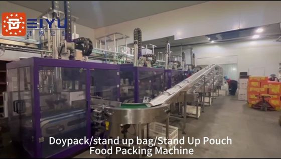 Doypack Pouch Food Automatic Case Packing Machine PLC Controlled
