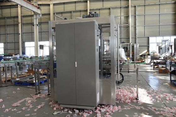 Fully Automatic High Speed Shrinking Sleeve Labeling Machine 72000BPH For Wahaha Group's Square PET Bottle Beverage Production Line