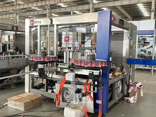 OEM High Speed Hot Melt Adhesive Labeling Machine For Canned Seasoning Production Line Exported To Venezuela