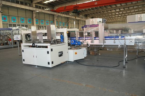 Customized Low Speed Drop Type Wrap Around Packer For Saudi Arabia Bottled Water Production Line
